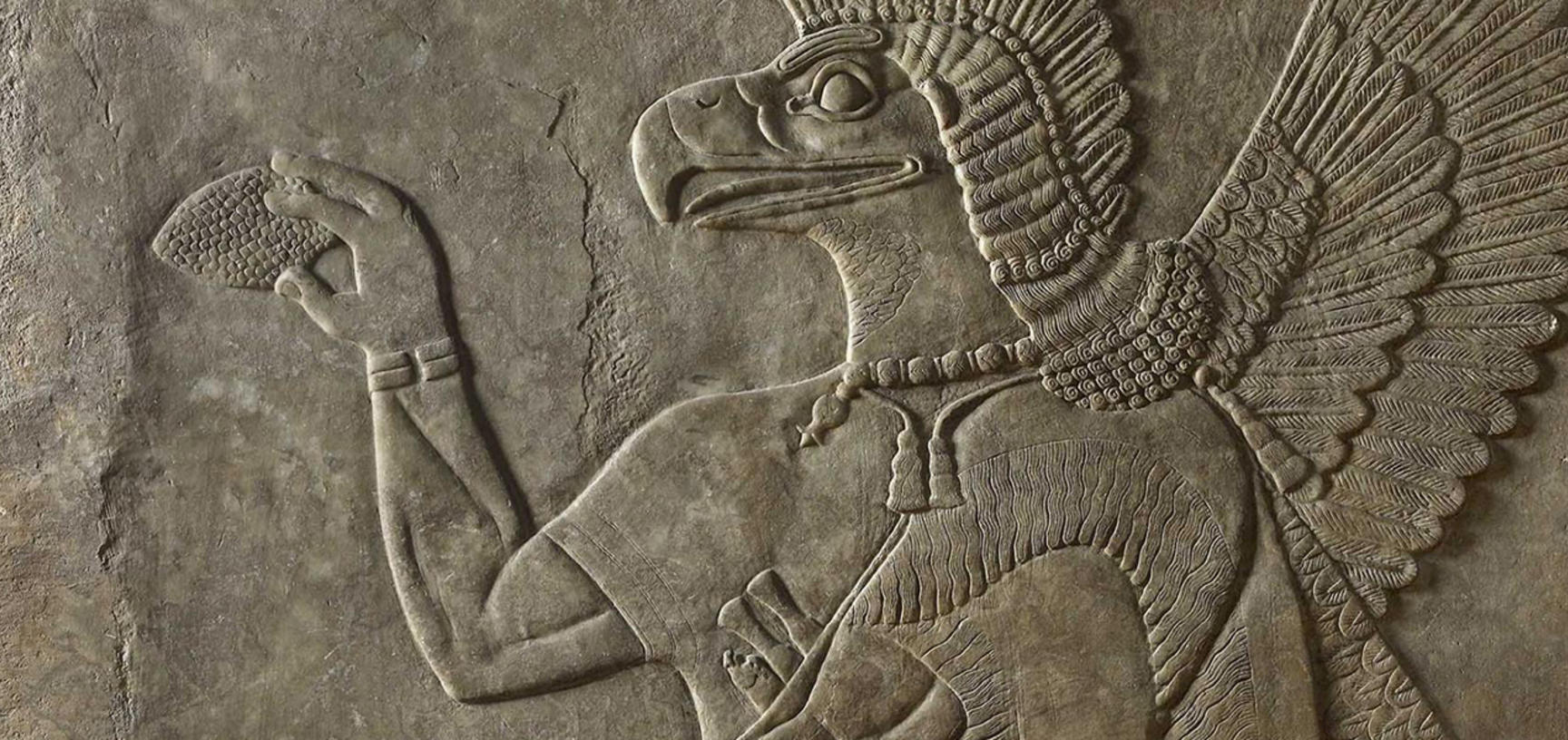 Protective spirit (detail) Nimrud, Iraq from the Ashmolean collections