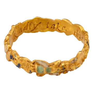 Gold posy ring 